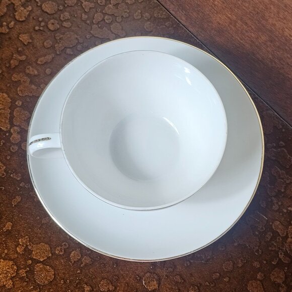 Kaysons Fine China Golden Rhapsody Tea Cup Saucer Set Vintage 1961 Floral Design - Picture 5 of 10